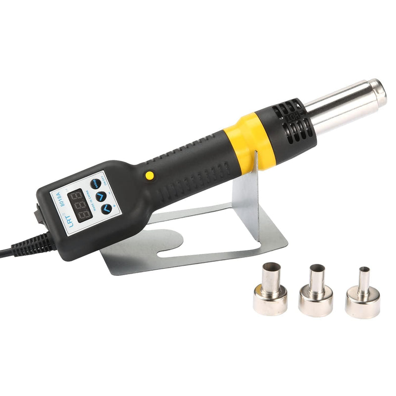 LRT 8018A 600W Digital Hot Air Rework Station for PCB & SMD Repair | LED Display, Fast Heat-Up, Adjustable 100–500°C, 3 Nozzles, Stable Airflow for PCB, IC Chip & Phone Repair