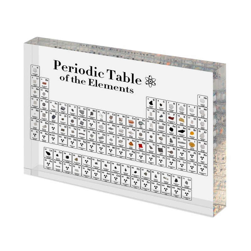 [Australia - AusPower] - Periodic Table with Real Elements Inside - 83 Kinds of Real Elements & Acrylic Display Stand, for Science Lovers, Students Chemistry Chart Tools, Gifts and Crafts Decoration (5.9" x 4.5") 5.9" x 4.5" 