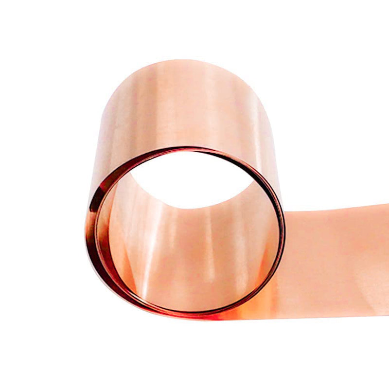 Pure Copper Metal Foil Roll, 0.4mm Thickness x 200mm Width x 1M Length, 99.9% Copper Sheet Roll Copper Strip for Jewelry, Crafts, Repairs, Electrical Thickness: 0.4mm Width：200mm