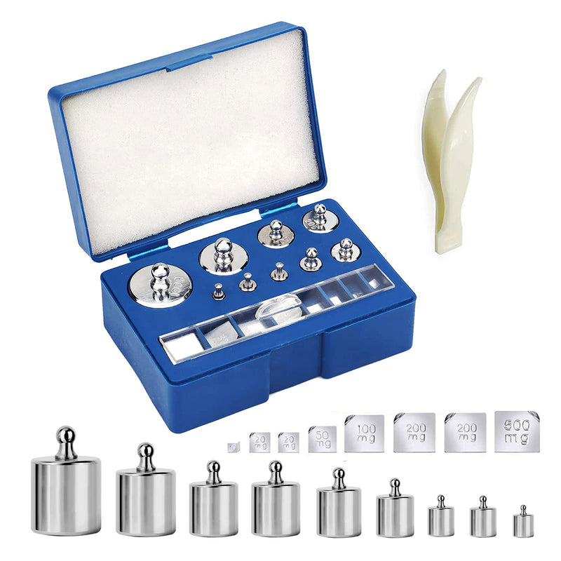 [Australia - AusPower] - 17 Pcs Calibration Weights Set 10mg-100g Calibration Weight Kit Stainless Steel Calibration Weight for Calibrate The Balance Diamond Jewelry Carat Scales Metering Verification (206g) 206g 