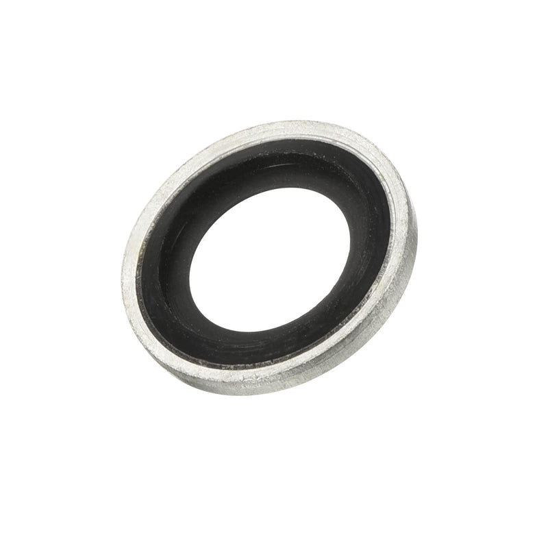 [Australia - AusPower] - MECCANIXITY Bonded Sealing Washers M12 17.8x12.7x2mm Carbon Steel Nitrile Rubber Gasket, Pack of 12 