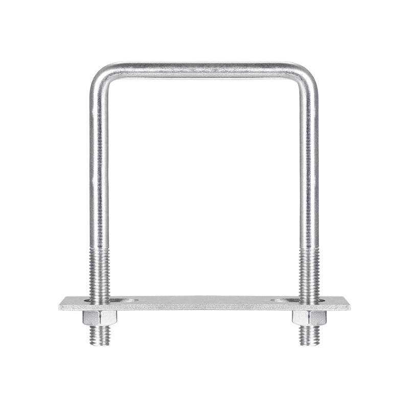[Australia - AusPower] - uxcell Square U-Bolts, 2 Sets 102mm(4.02") Inner Width 140mm Length M10 304 Stainless Steel U Clamp Bolt with Nuts and Plates, for Boat Trailer M10x102mmx140mm 