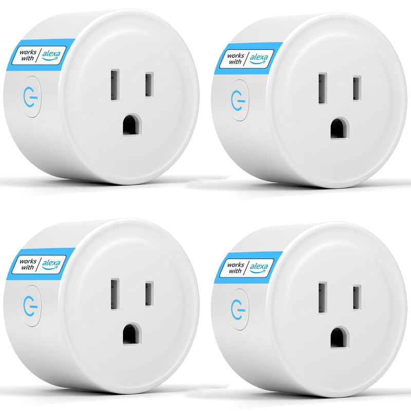 [Australia - AusPower] - Smart Plug, Works with Alexa Only, Simple Setup with One Voice Command, Voice Control, Remote Control, Timer & Schedule & Group Controller, Bluetooth Mesh Outlet, Alexa Echo Required ?4 Pack? 4 