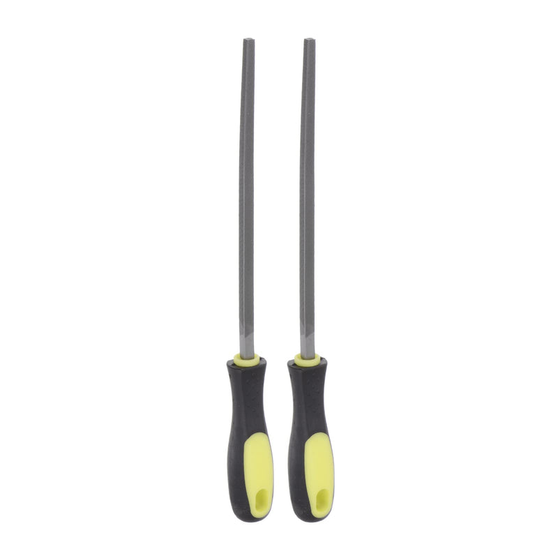 [Australia - AusPower] - 2pcs Square File 8" High Carbon Hardened Steel Cut Hand Rasp with Plastic Handle for Deburring and Removing Material 8 Inch 