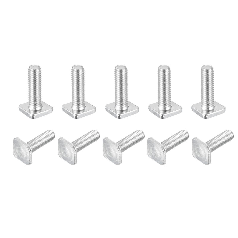 [Australia - AusPower] - uxcell Square Head Bolt, 10pcs M6 x 20mm Fully Thread Carbon Steel Grade 4.8 Square Machine Screws 10 
