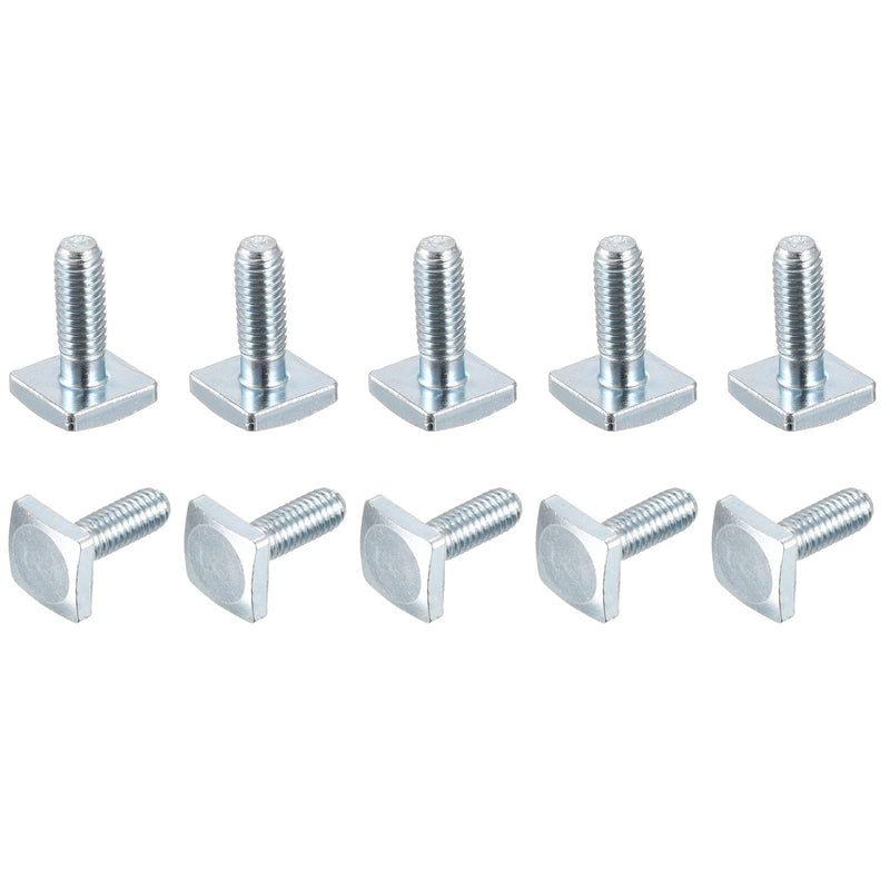 [Australia - AusPower] - uxcell Square Head Bolt, 10pcs M6x17.5mm Fully Thread Carbon Steel Grade 4.8 Square Machine Screws 10 