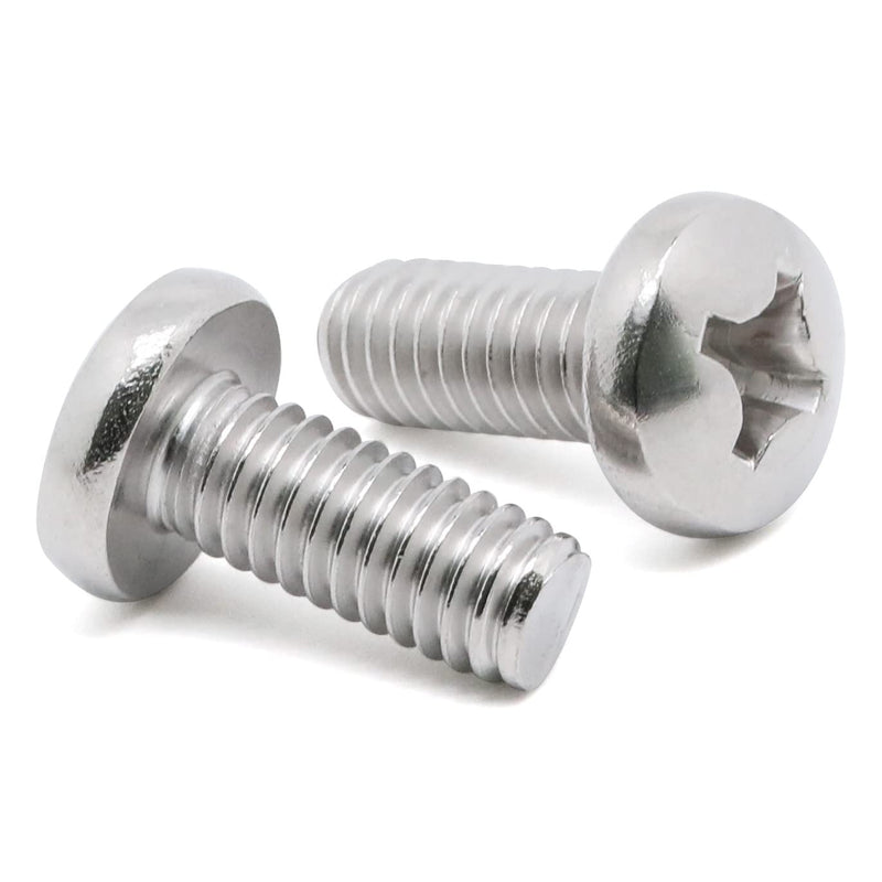 [Australia - AusPower] - 8-32 x 1/2" (1/4" to 3" Available) Pan Head Machine Screws, Full Thread, 304 Stainless Steel 18-8, Pack of 100 8-32 x 1/2" 