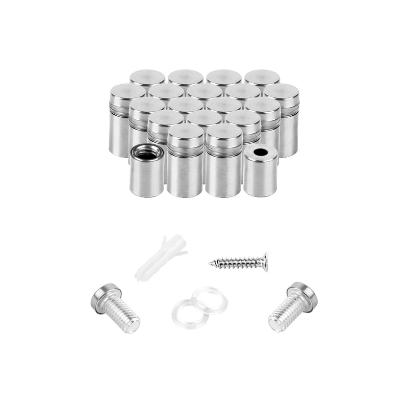 [Australia - AusPower] - Standoff Screws for Acrylic 1/2 x 3/4 inch Stainless Steel Wall Sign Silver Standoff Mounting Hardware 20 Pack 