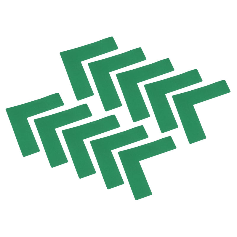 [Australia - AusPower] - PATIKIL 5s Location Marking Corner 4x4x1.2 Inch 20 Pack L Shaped Floor Marker for Office Table Top, Desk, Warehouse Floor, Green 4x4 Inch 