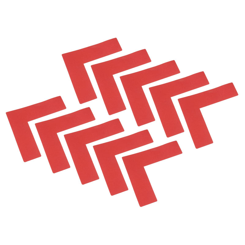 [Australia - AusPower] - PATIKIL 5s Location Marking Corner 4x4x1.2 Inch 20 Pack L Shaped Floor Marker for Office Table Top, Desk, Warehouse Floor, Red 4x4 Inch 