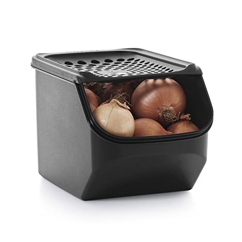 Tupperware Brand Onion & Garlic Smart Container - Keep Contents Firm & Fresh - Store Up to 6lbs - Dishwasher Safe