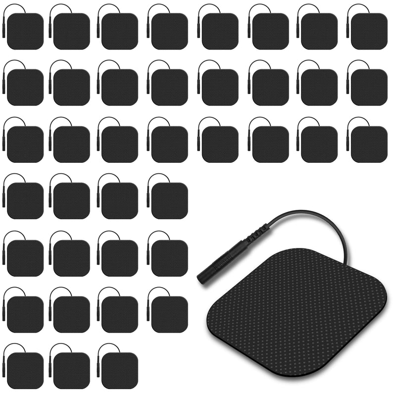 [Australia - AusPower] - TENS Unit Pads 2X2 40 Pcs Replacement Pads Electrode Patches for Electrotherapy 