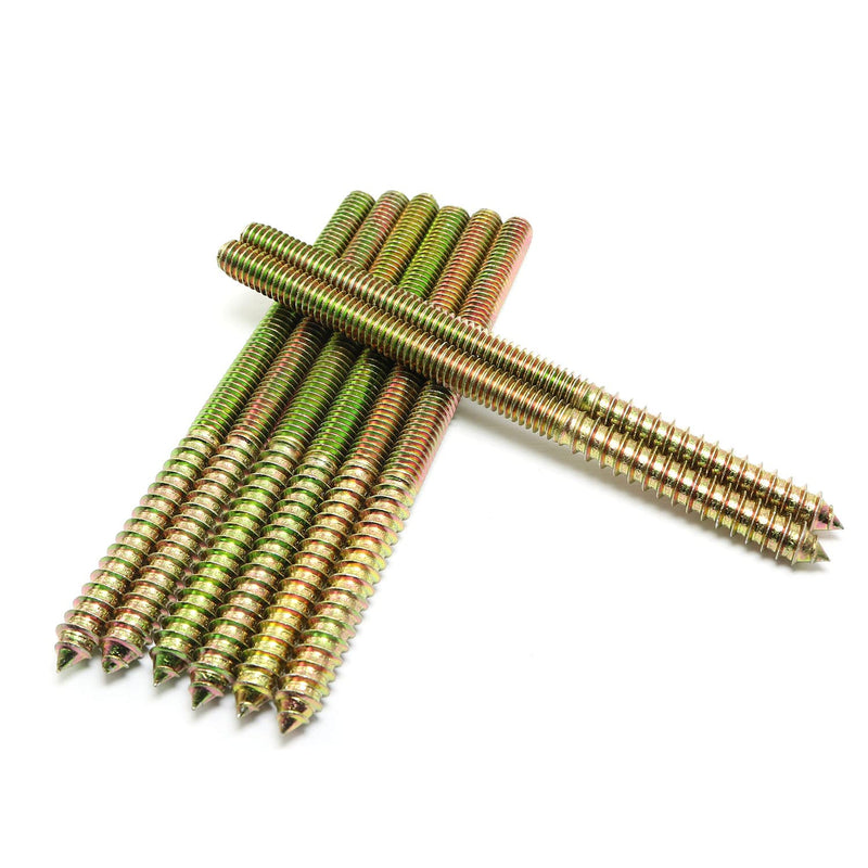 [Australia - AusPower] - 8pcs Self-Tapping Screw Hanger Bolts 5/16"-18 x 5" Hanger Bolts Double Headed Bolts for Furniture Wood Joint 