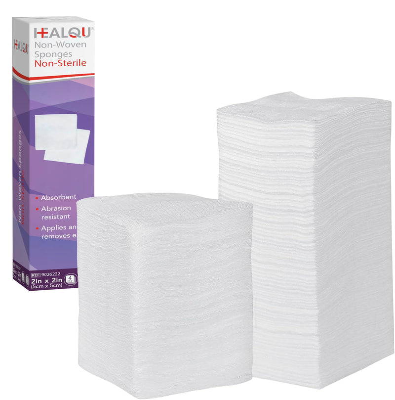 [Australia - AusPower] - HEALQU Gauze Pads 2"x2" - 200-Pack, 4-Ply Non-Woven Sponges Non-Sterile, All-Purpose Dental and Surgical Sponges Including First Aid Kits and Medical Facilities 2x2" Bag of 200 4 Ply 