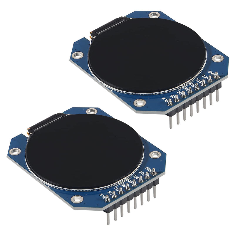 [Australia - AusPower] - 2PCS DC 3.3V 1.28 inch TFT LCD Display Module Round RGB 240 * 240 GC9A01 Driver 4 Wire SPI Interface 240x240 Resolution Adapter PCB for Arduino 