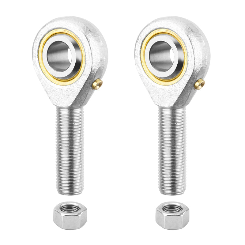 [Australia - AusPower] - POSB8 Rod End Bearing 1/2 Inch Bore and 1/2-20 Right Hand Thread, Self-Lubricating Male Heim Joint Rod Ends,includes Jam Nuts 2pcs 