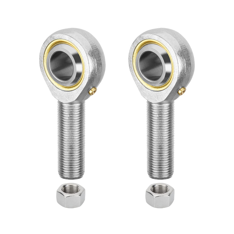 [Australia - AusPower] - POS8 Rod End Bearing, 2pcs 8mm Bore Pre-Lubricated M8x1.25mm Metric Male Thread Right Hand Heim Joint with Jam Nuts POS 