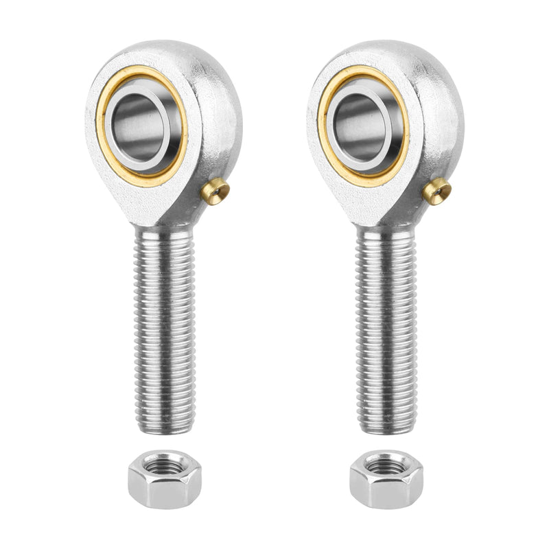 [Australia - AusPower] - POS6 Rod End Bearing, 2pcs 6mm Bore Pre-Lubricated M6x1.0mm Metric Male Thread Right Hand Heim Joint with Jam Nuts POS 