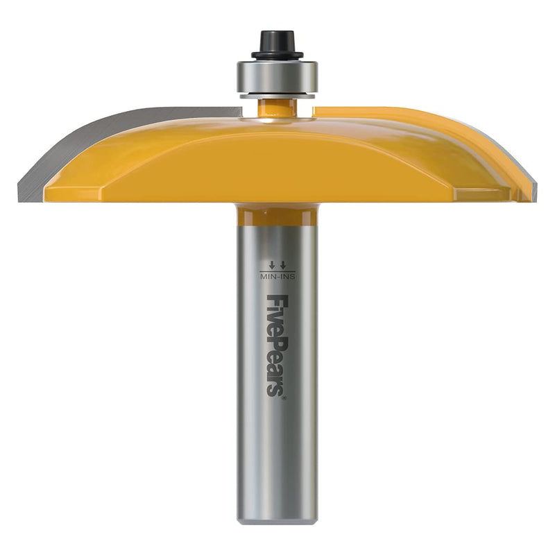 FivePears Cove Raised Panel Router Bit 1/2 inch Shank for Making Cabinet Door, 3-1/8-Inch Diameter, Used in Combination with Rail and Stile Router bit Cove - 3-1/8" Diameter - 1/2" Shank