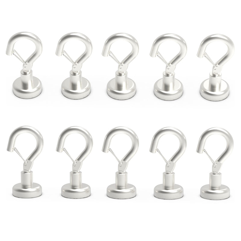 [Australia - AusPower] - Ant Mag Magnetic Hooks Heavy Duty with Snap 22lbs Strong Magnet Hooks Great Hanging for Refrigerator, Cruise Cabin, Grill, Wreath,Kitchen,Office 10 Pack EL16 10 Pack 