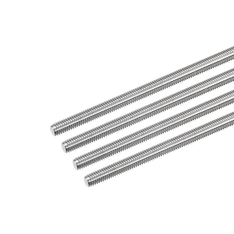 MECCANIXITY Fully Threaded Rod M6 x 500mm 1mm Thread Pitch 304 Stainless Steel Right Hand Threaded Rods Bar Studs 4 Pack