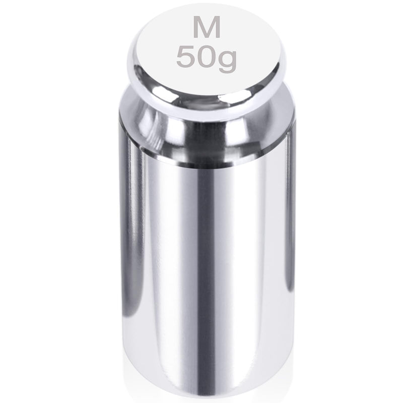 [Australia - AusPower] - QP Calibration Weights, 50 Gram Scale Weights, OIML Class M1 High Precision Stainless Steel Scale Balance Weights with Chrome Finish, Calibration Weights for Digital Scale, Kitchen Scale, Pocket Scale 50g 