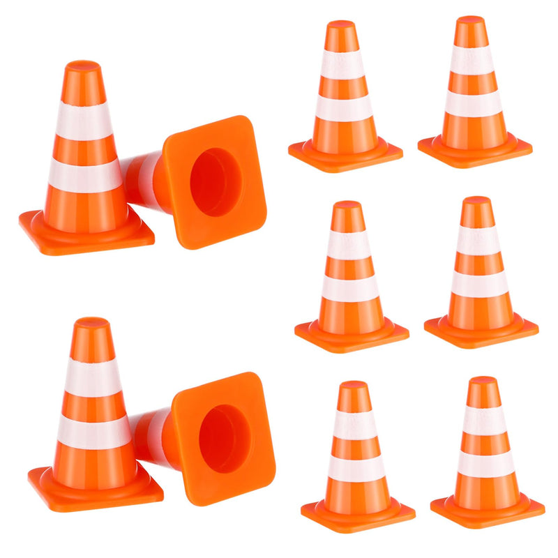 [Australia - AusPower] - NUOBESTY Mini Traffic Cones 50Pcs Miniature Traffic Cones Mini Traffic Signs Barricades Signs Traffic Scene Roadblock Toys Road Sign Models Kids Pretend Toys Christmas Toy Traffic Cones 