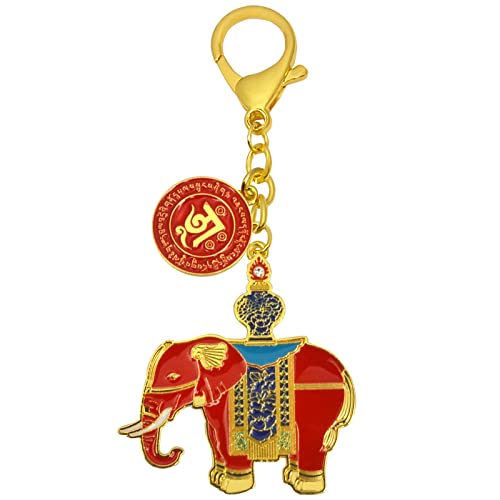 Feng Shui Red Prosperity Elephant Amulet