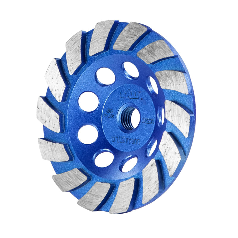 [Australia - AusPower] - SALI 4.5 Inch Concrete Grinding Wheels 14 Turbo Diamond Segments 5/8-11 Arbor Diamond Grinding Wheel Fit for Paint, Epoxy, Mastic, Coating Removal Segment Turbo 1.0 