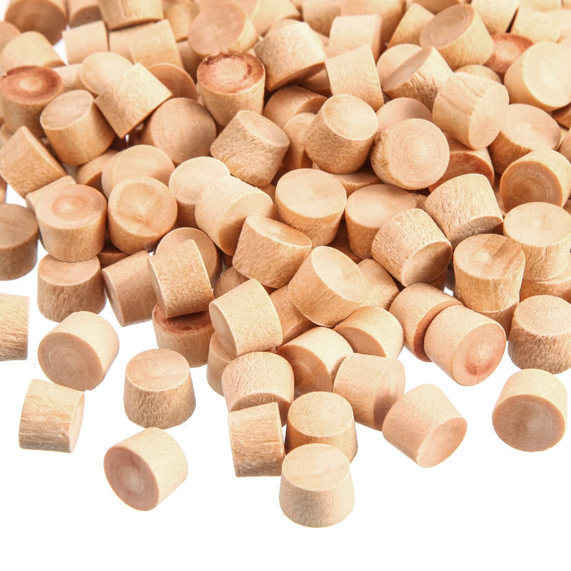 [Australia - AusPower] - 200 Pieces Flat Head Wood Plugs Screw Hole Plugs 3/8 inch Screw Plug Wooden Button Plugs Hole Plugs Wood Caps Wood Screw Covers Wooden Screw Plugs(200, 3/8 Inch) 200 
