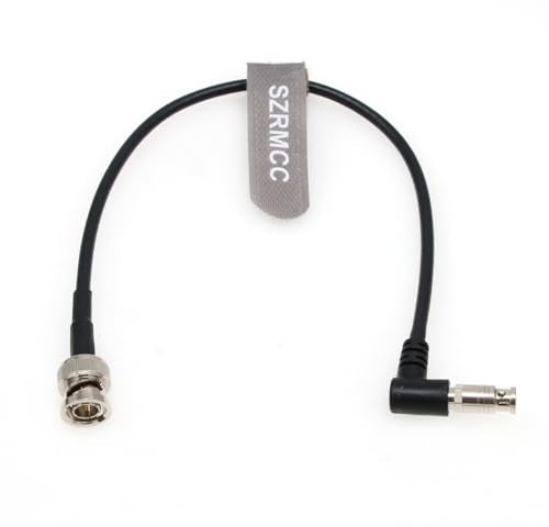 SZRMCC High Density HD Right Angle Micro BNC Q4 to Standard BNC 75 Ohm UHD 4K Video Coaxial Cable for Blackmagic Video Assist 5″ 12G-SDI HDR Monitor (15cm) 15cm
