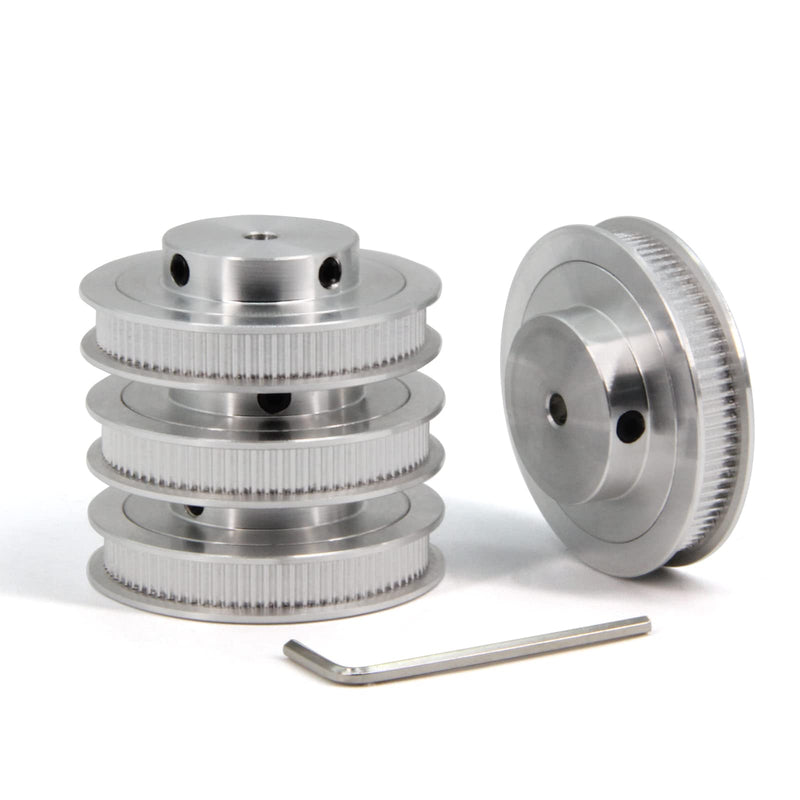 [Australia - AusPower] - 2GT Pulley 80 Teeth 5mm Bore 80T Timing Belt Pulley Synchronous Wheel Aluminum for Width 6mm Belt 3D Printers Parts, 4pcs/Pack(Size: 80T-5mm Bore) 2GT 