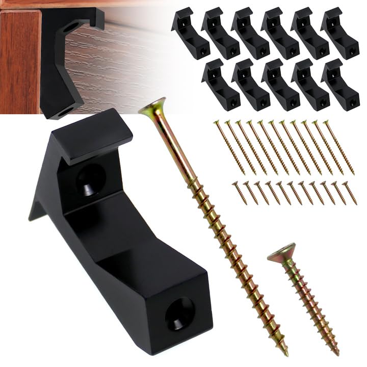 [Australia - AusPower] - CNQLIS Squeaky Wood Relief Floor Repair Kit Can be Safely Used on Any 5/8 inch or Thicker subfloor,Eliminating Squeaky Floor Sounds,Without Holes(Black,12 Pcs) Black 12 