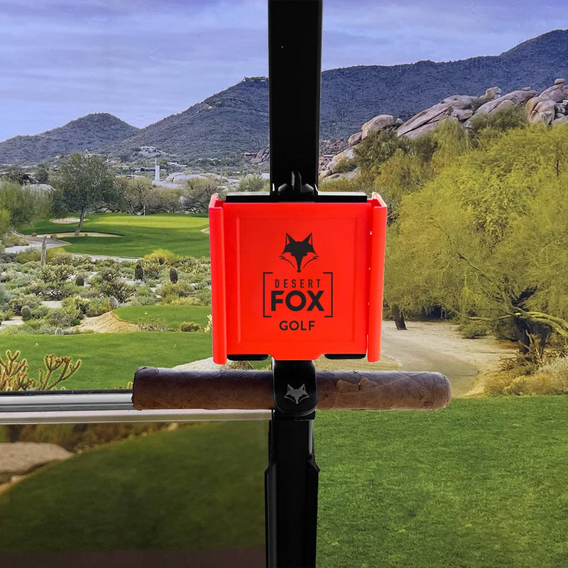 [Australia - AusPower] - Phone Caddy + Cigar Holder - The Best Phone and Cigar Holder for Golf - Fits All Popular Smart Phones Cigars (Red) Red 