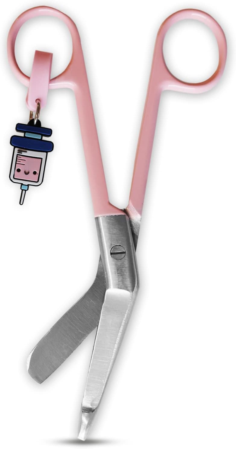 [Australia - AusPower] - medical sciccors - bandage scissors - nursing scissors - bandage scissors for nurses - funny key ring (Pink) Pink 