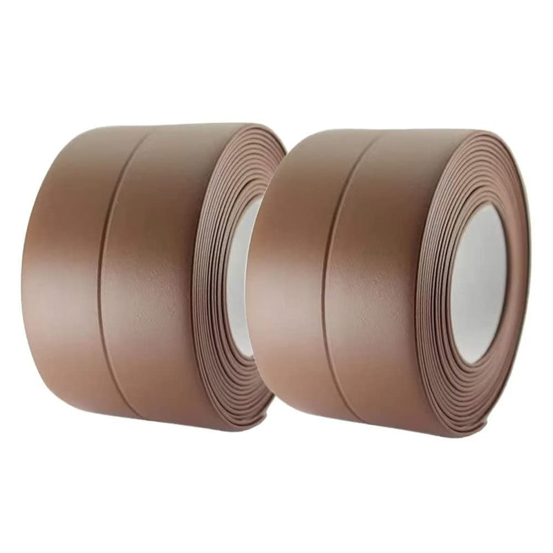 [Australia - AusPower] - Caulk Strip Waterproof and Oil-Proof Caulking Sealing Tape for Cooktop Self Adhesive Caulk Tape for Sink Toilet Bathroom Wall Edge Bathtub Caulk Strip Tape Brown 