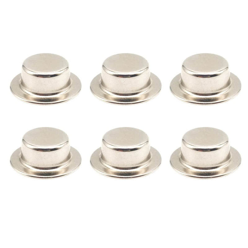 [Australia - AusPower] - Push on Pushnut Cap Stud 5/8 Inch Axle Cap Nut Zinc Mech Finish for Hand Trucks, Rolling Bins, and Lawn Wagons - 6 Pack 5/8“ 