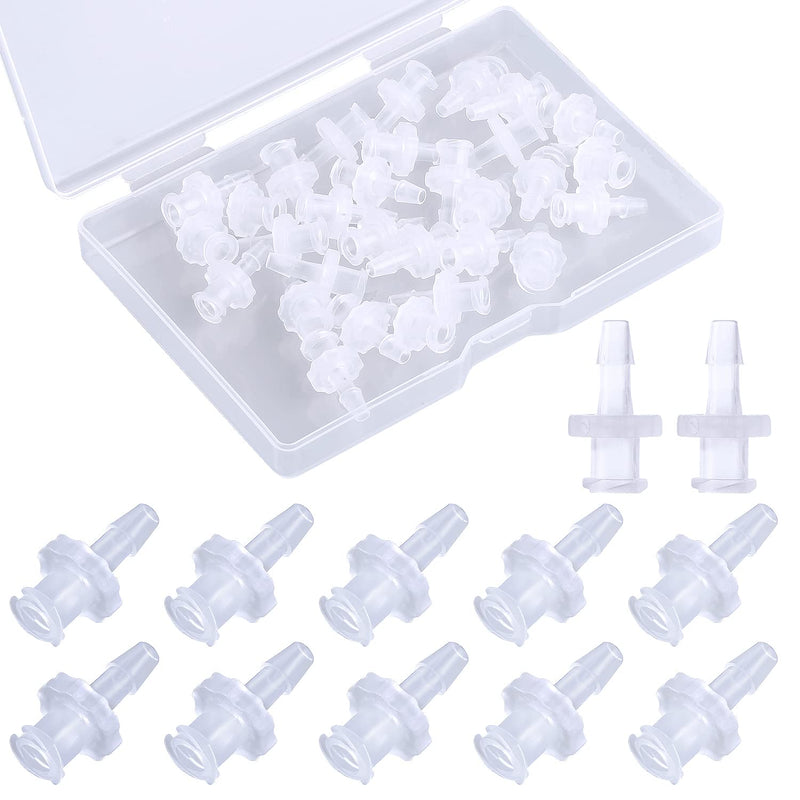 [Australia - AusPower] - 30pcs Syringe Adapter, Clear Female Luer Lock 1/8" Luer Lock Connector Kit to Syringe Coupler Adapter (3.2mm) 