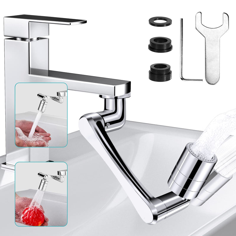 Tap Extension, 1440° Rotatable Rotatable Tap Attachment | Tap Aerator with Spray Filter, Multifunctional Extension Tap, Tap Attachment Swivelling for Kitchen