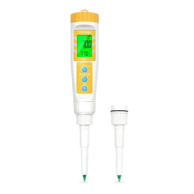 [Australia - AusPower] - Food pH Meter with Extra pH Replaceable Probe,Digital pH Tester for Sourdough and Bread,Food pH Tester for Meat,Canning,Cheese,Solid Samples, Soft Soil and Water pH Meter with Extra pH Probe 