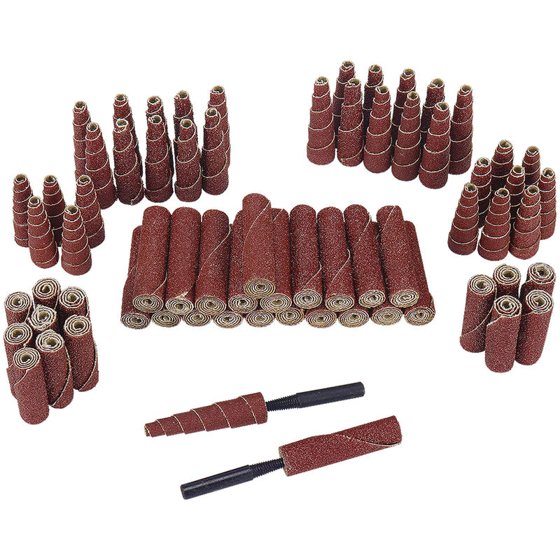 [Australia - AusPower] - 68Pcs Spiral and Cartridge Rolls Port and Polish Kit Assorted Grit, Mini Sanding Cone Engine Porting Assortment Kit with 1/4 inch Shank, Abrasive Head Porting Tools for Polishing, Rust Removal 