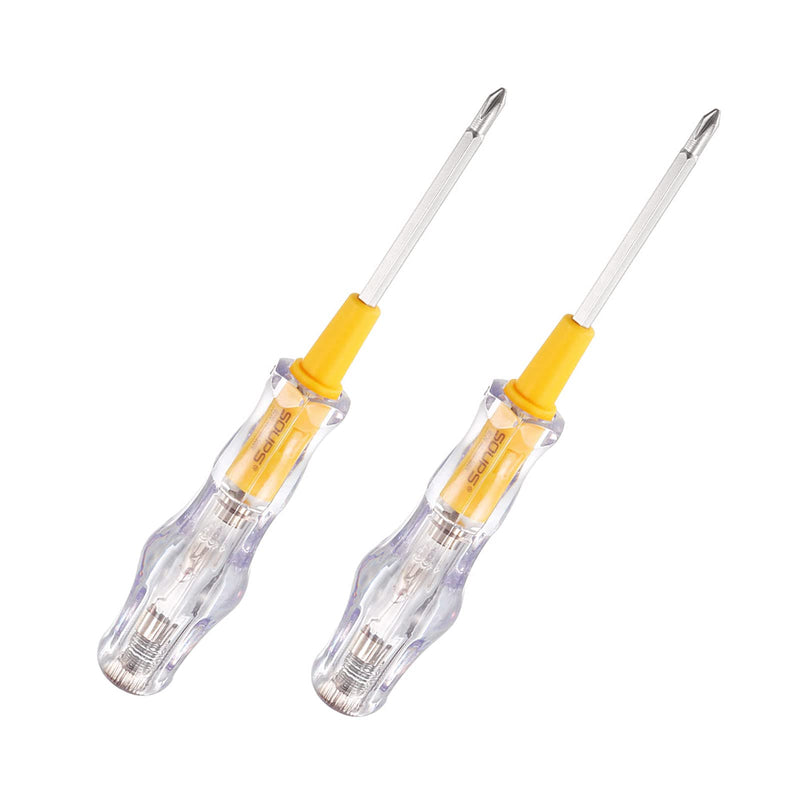 [Australia - AusPower] - YOKIVE 2 Pcs Voltage Circuit Tester, 3mm Slotted Screwdriver, Great for Office, Art, Home, Daily Use (AC 100-500V) 