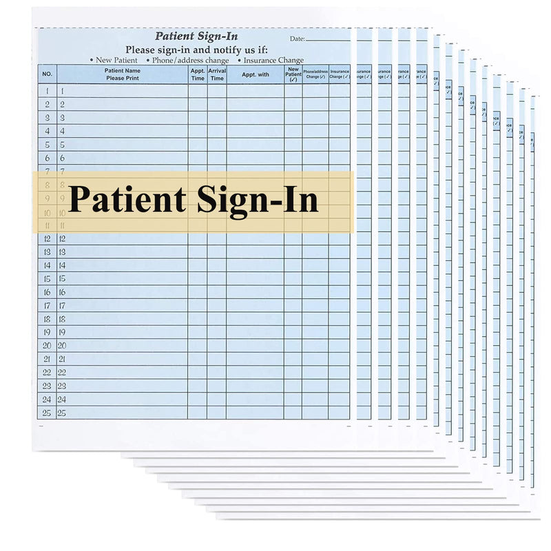 [Australia - AusPower] - NCR Carbonless 3 Part Patient Sign in Forms with Peel Away Adhesive Labels,8-1/2" x 11" Form,HIPAA Approved and Compliant for Confidentiality in All Medical Offices?Blue? 