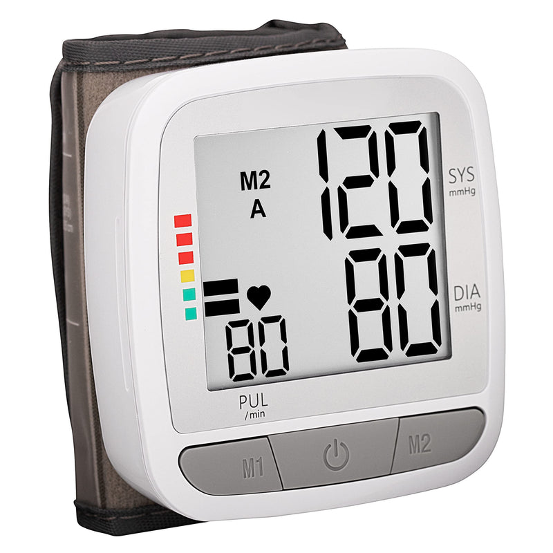 [Australia - AusPower] - Novamedic Digital Blood Pressure Monitor, Accurate BP Machine with Adjustable Wrist Cuff & Large LCD Display, Automatic 90x2 Reading Memory, for Home Use and Medical Supplies, Batteries Included. 