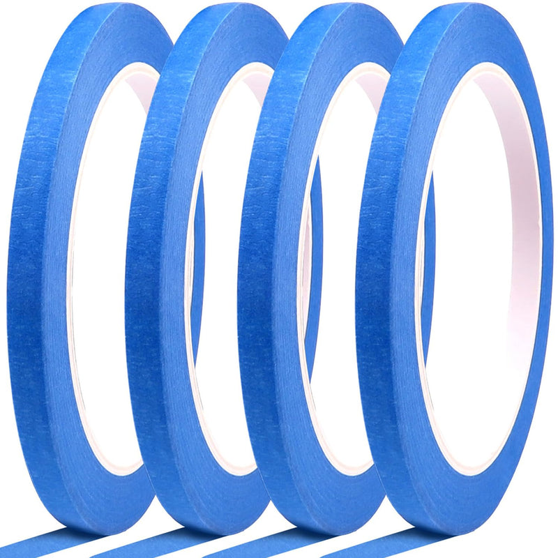 [Australia - AusPower] - Blue Painters Tape 1/4 Inches x 30 Yards - Multi Surface Use - 120 Yards Total - 4 Rolls 0.25" 