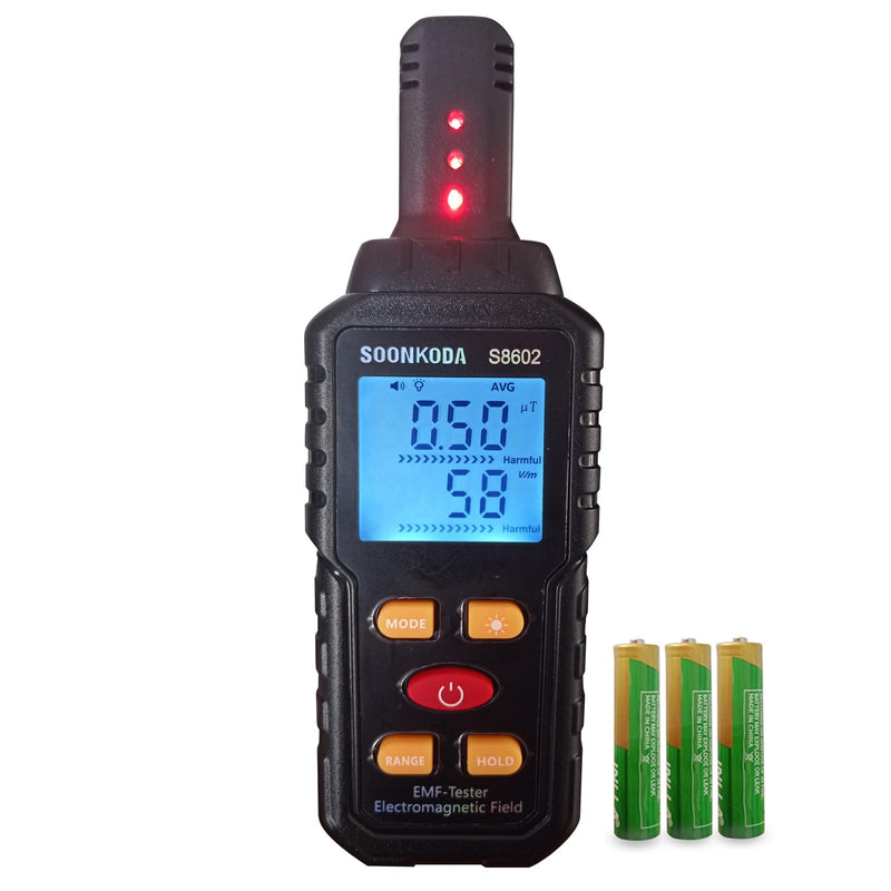 [Australia - AusPower] - 3 in 1 EMF Meter,EMF Reader,Electromagnetic Field Radiation Detector,EMF Tester for Home,EMF Detector with sound light alarm,Ghost Hunting Equipmetent 