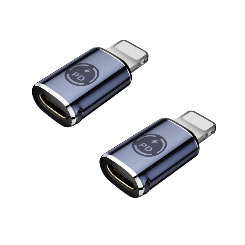[Australia - AusPower] - USB C to light-ning adapter, [2 Pack] Type C Female to light-ning Male Adapter,support 27W PD,Compatible with Phone 12/11/8 X XR/XS/SE/7Plus Max pad Air Type C harging Support Data Transmission 