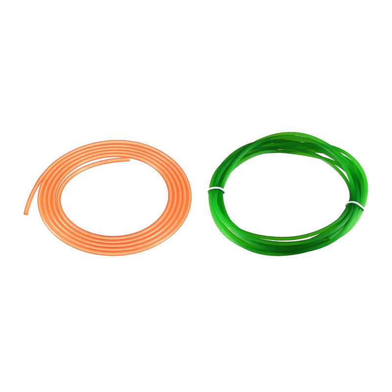 [Australia - AusPower] - uxcell 10ft 2mm Green 3mm Orange PU Transmission Round Belt High-Performance Urethane Belting for Conveyor Bonding Machine Dryer 2pcs 