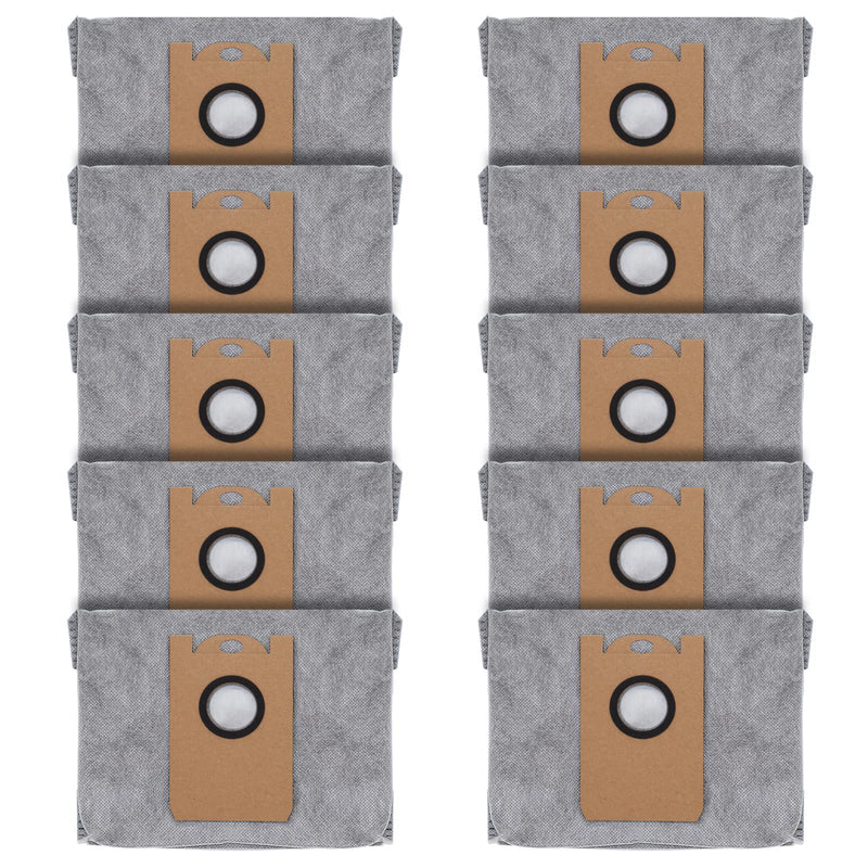 Leemone 10 PACK Dust Bags for eufy RoboVac L35 Hybrid/L35 Hybrid+ LR30 Hybrid/LR30 LR20 Auto-Empty Station, 4 Layer Filtration System with Activated Carbon Fabric to Remove Unwanted Odors 10 Pack L35 Dust Bags