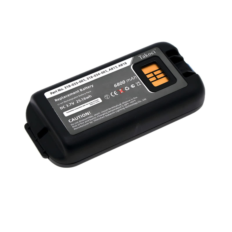 [Australia - AusPower] - 6800mAh 318-034-001 AB17 AB18 Battery Replacement for Intermec CK3 CK3X CK3A CK3C CK3C1 CK3N CK3N1 CK3R EDA60K/EDA61K Barcode Scanner 